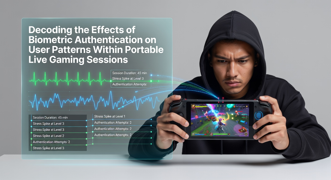 Mobile device displaying biometric authentication interface during a live gaming session