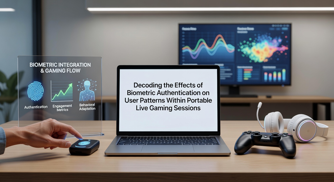 User engaging with live dealer game on portable device secured by biometric login