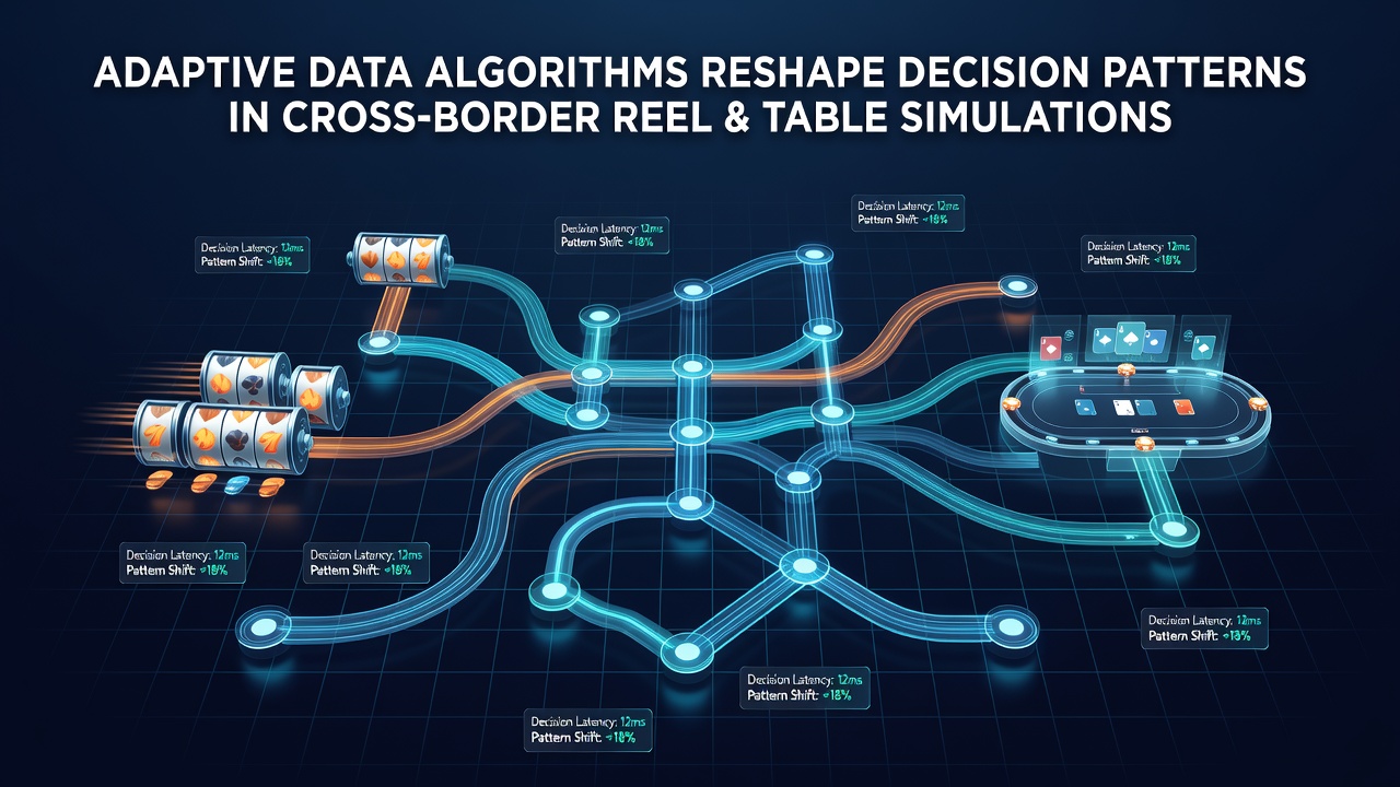 Data flow diagram showing algorithmic adjustments across international reel and table simulations