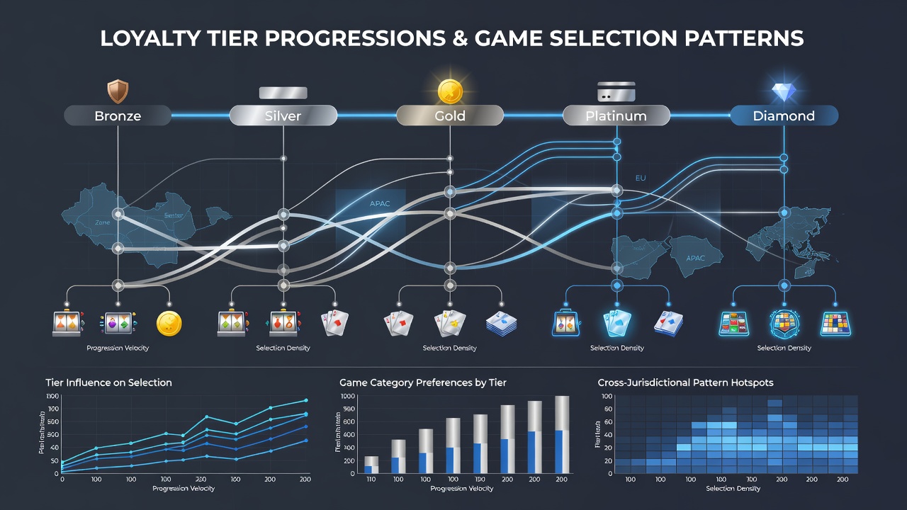 Analytics dashboard displaying tier-based game preference trends across multiple jurisdictions