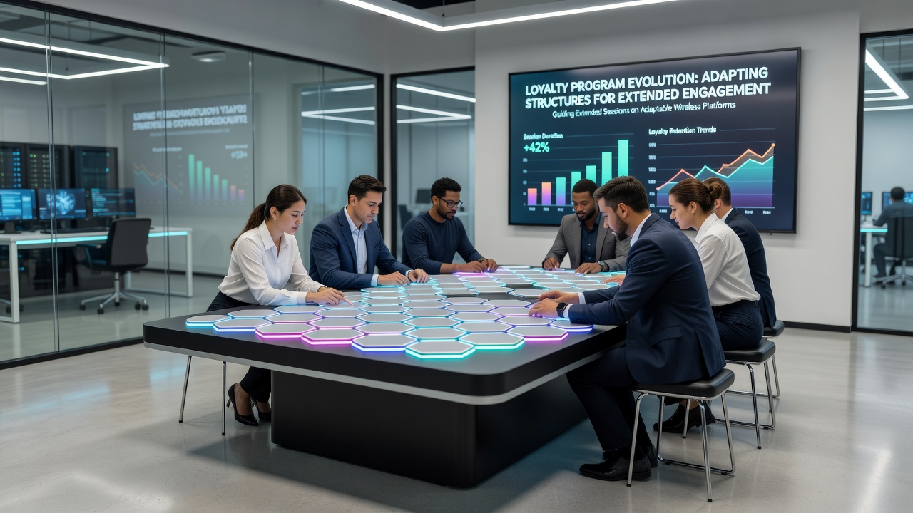 Player dashboard on wireless platform showing extended session analytics and adaptive table game options