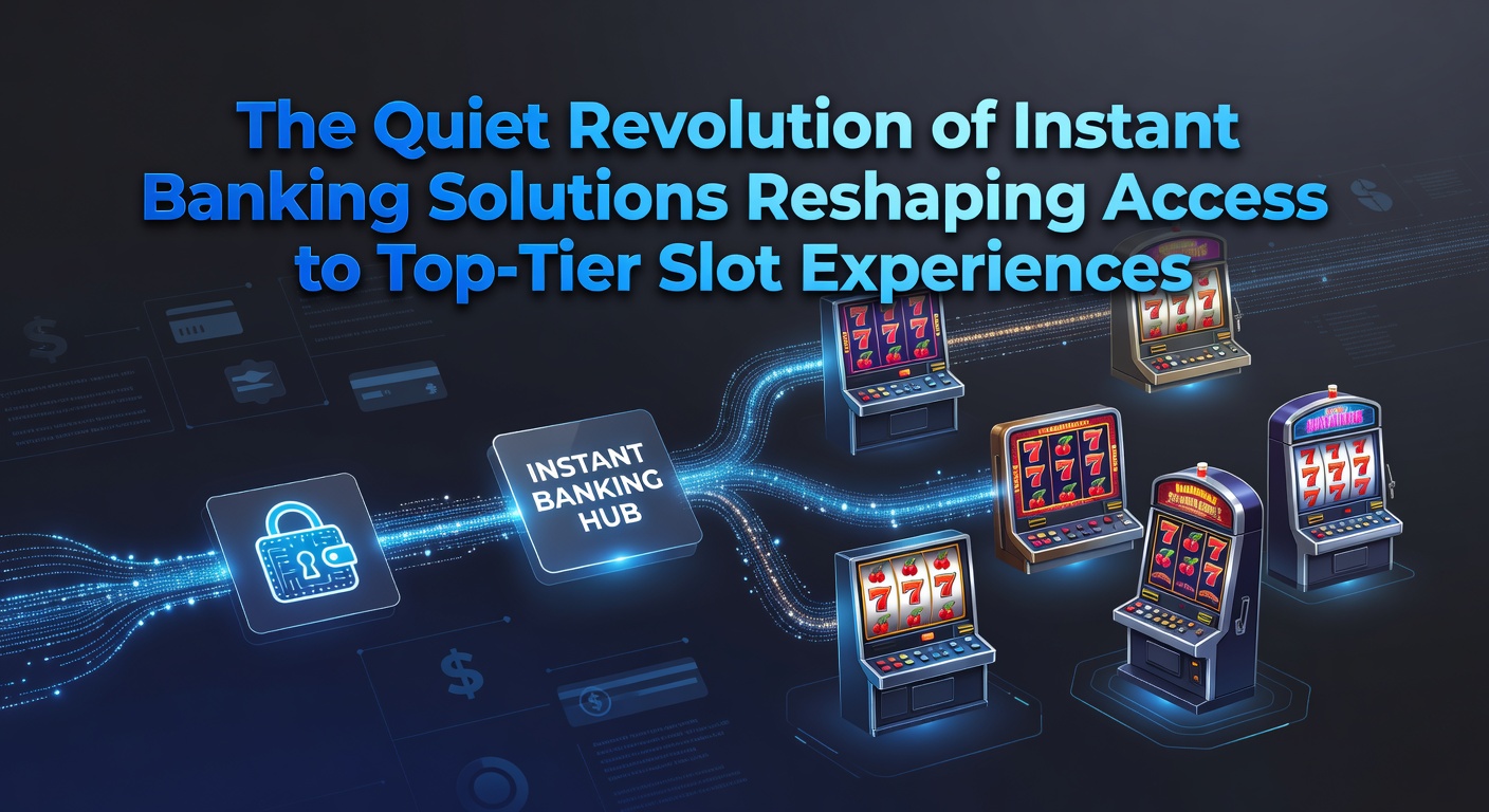 Mobile screen displaying instant banking transfer to a premium slot game interface